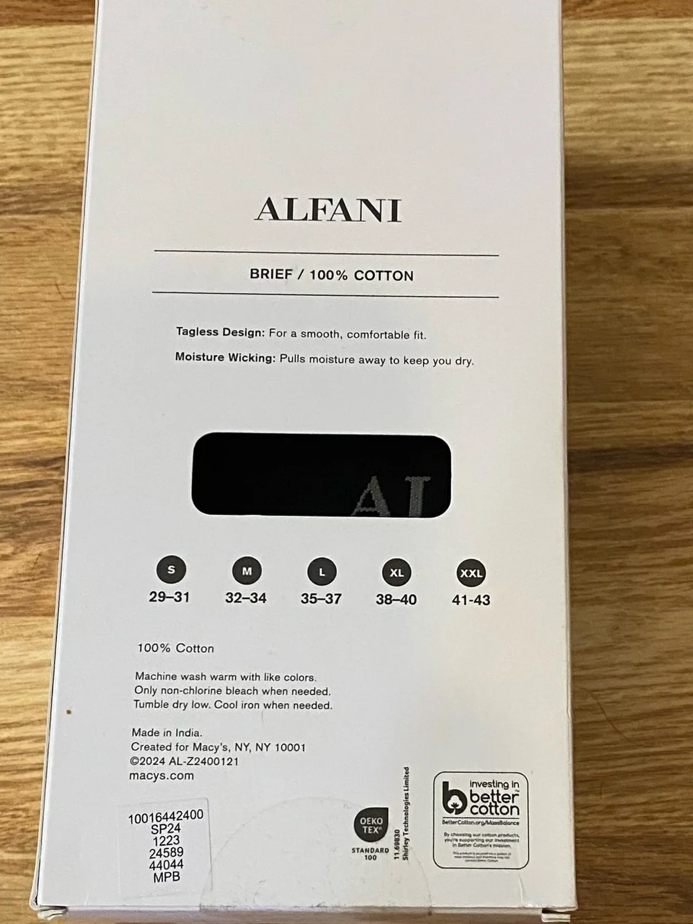 Alfani Men's Black Cotton Briefs Pack with Branded Waistband Size XXL New